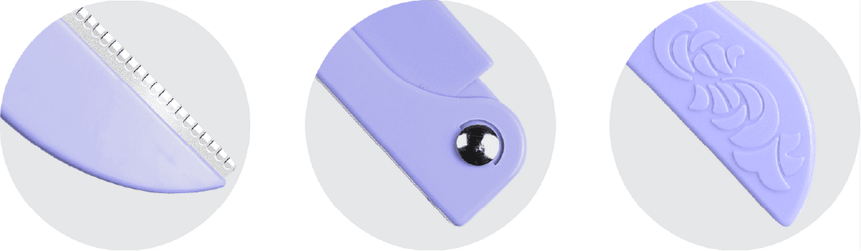 XR #12 retractable eyebrow trimmer detail view