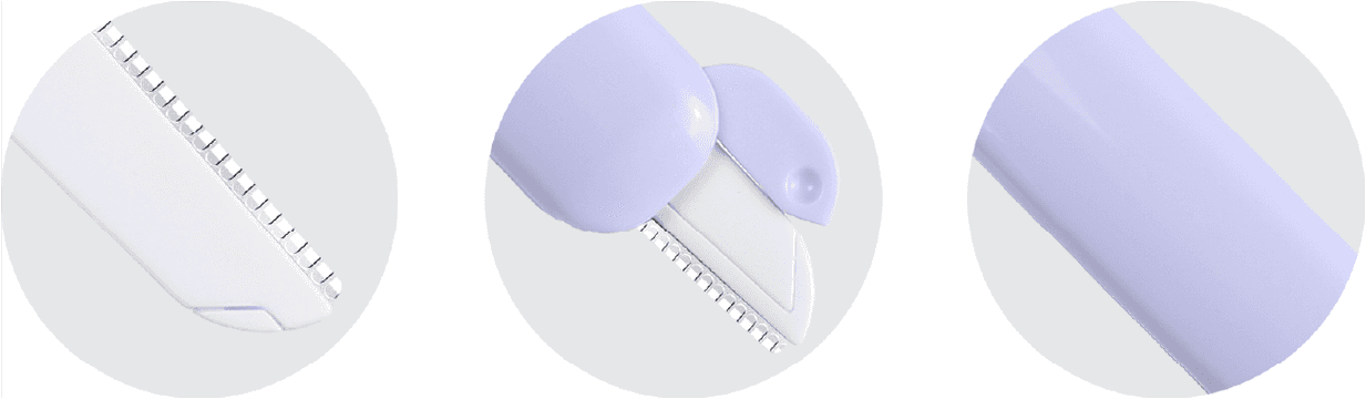 XR #33 retractable eyebrow trimmer detail view