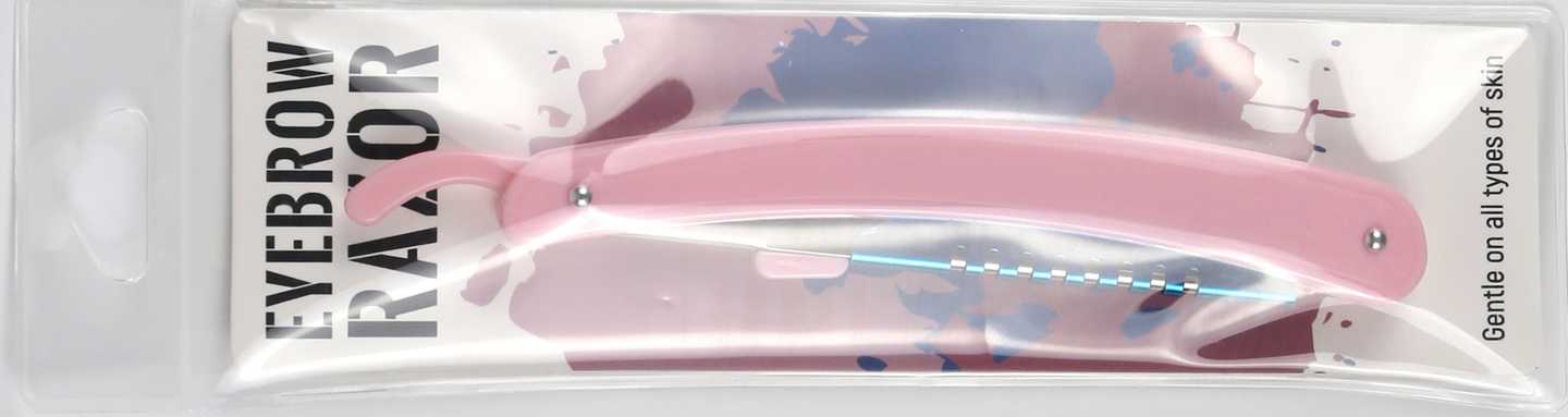 hair shaping razor handle in pink
