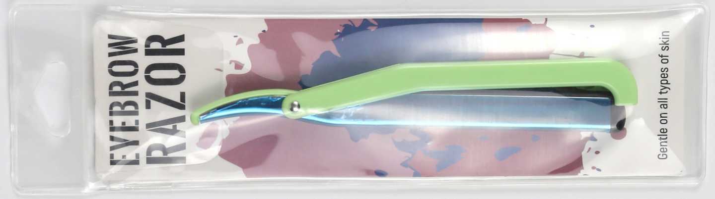 hair shaping razor handle in green