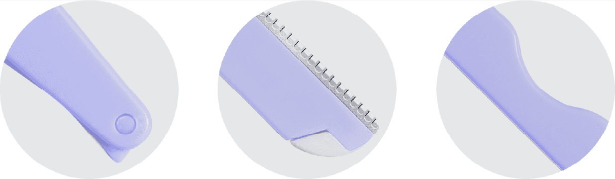 XR #8 retractable eyebrow trimmer detail view