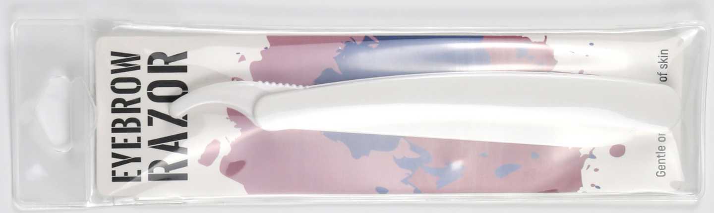 hair shaping razor handle in white