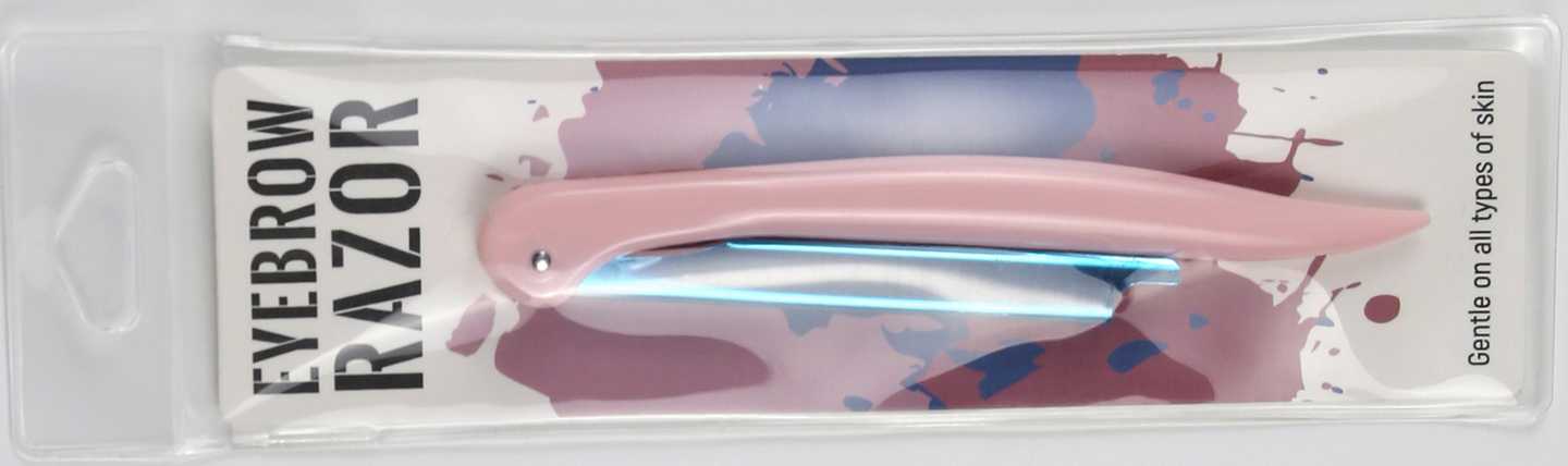 hair shaping razor handle in pink